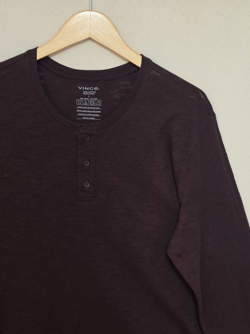 Vince Long Sleeve Henley L